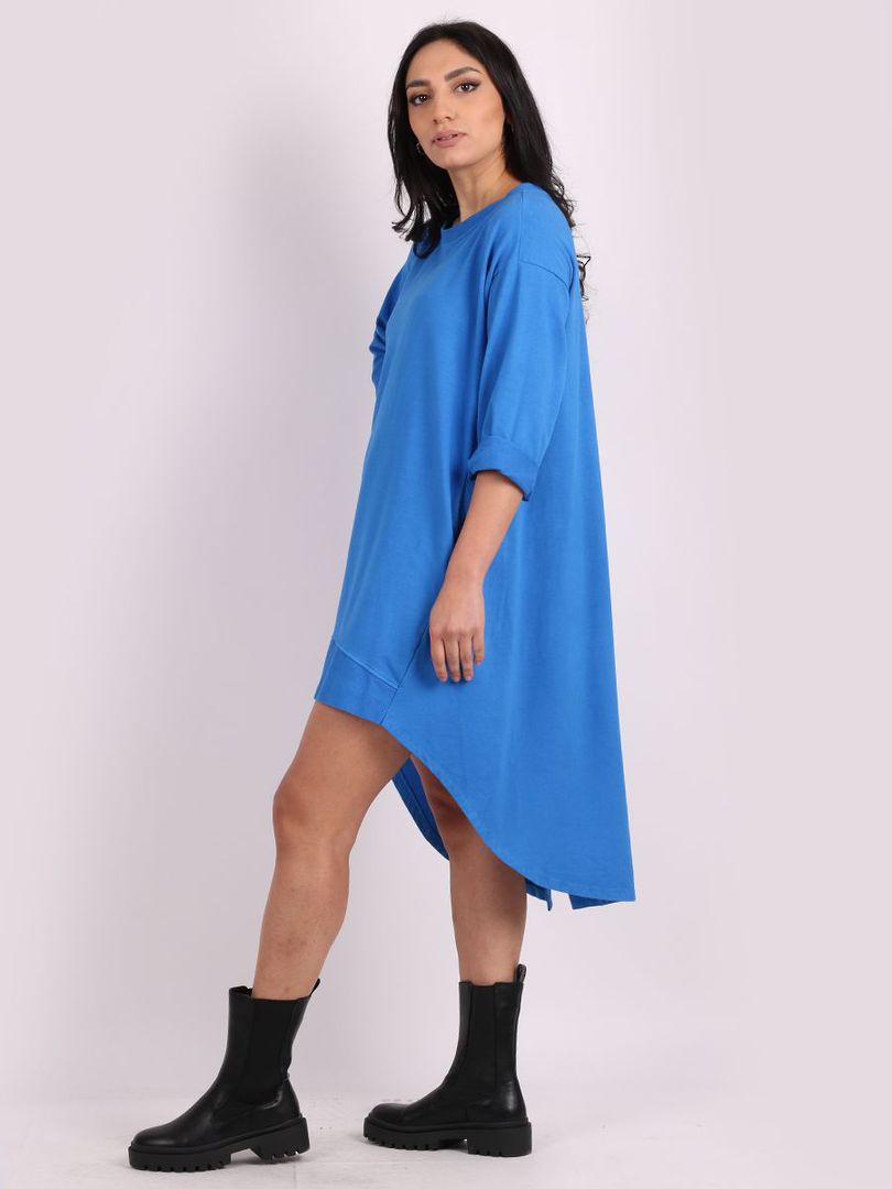 Nina Long Back Top / Dress Electric Blue image 1